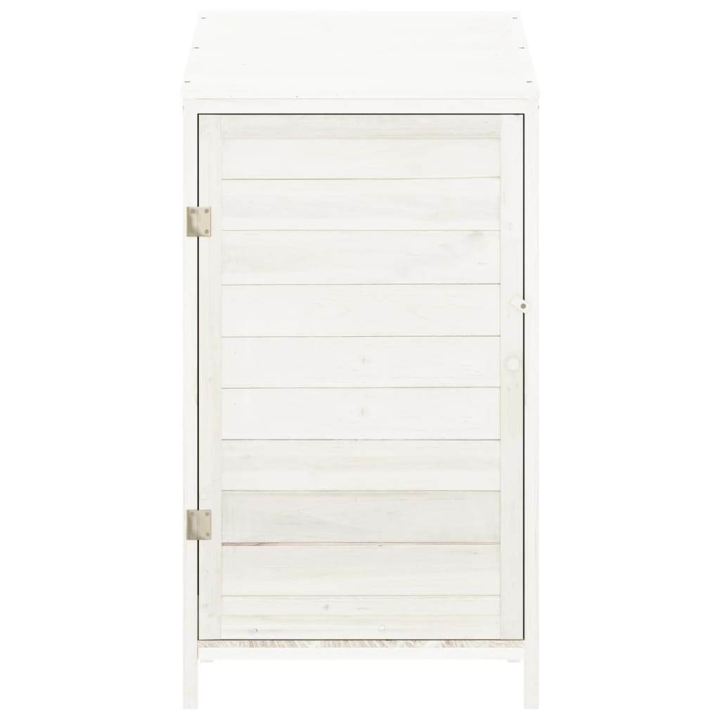 Garden Shed White 55x52x112 cm Solid Wood Fir