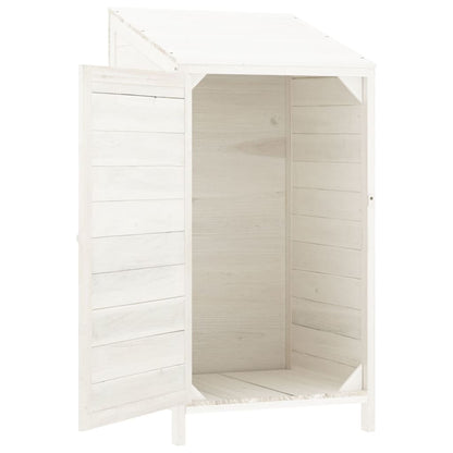 Garden Shed White 55x52x112 cm Solid Wood Fir