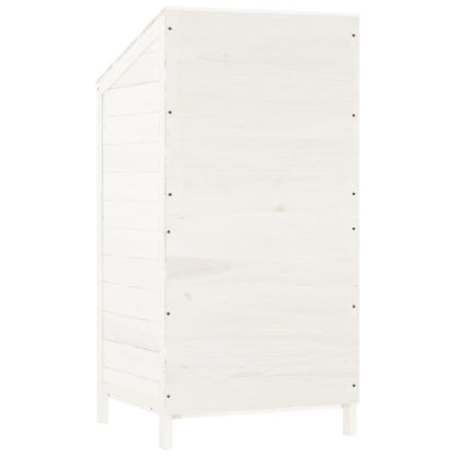 Garden Shed White 55x52x112 cm Solid Wood Fir