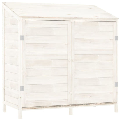 Garden Shed White 102x52x112 cm Solid Wood Fir