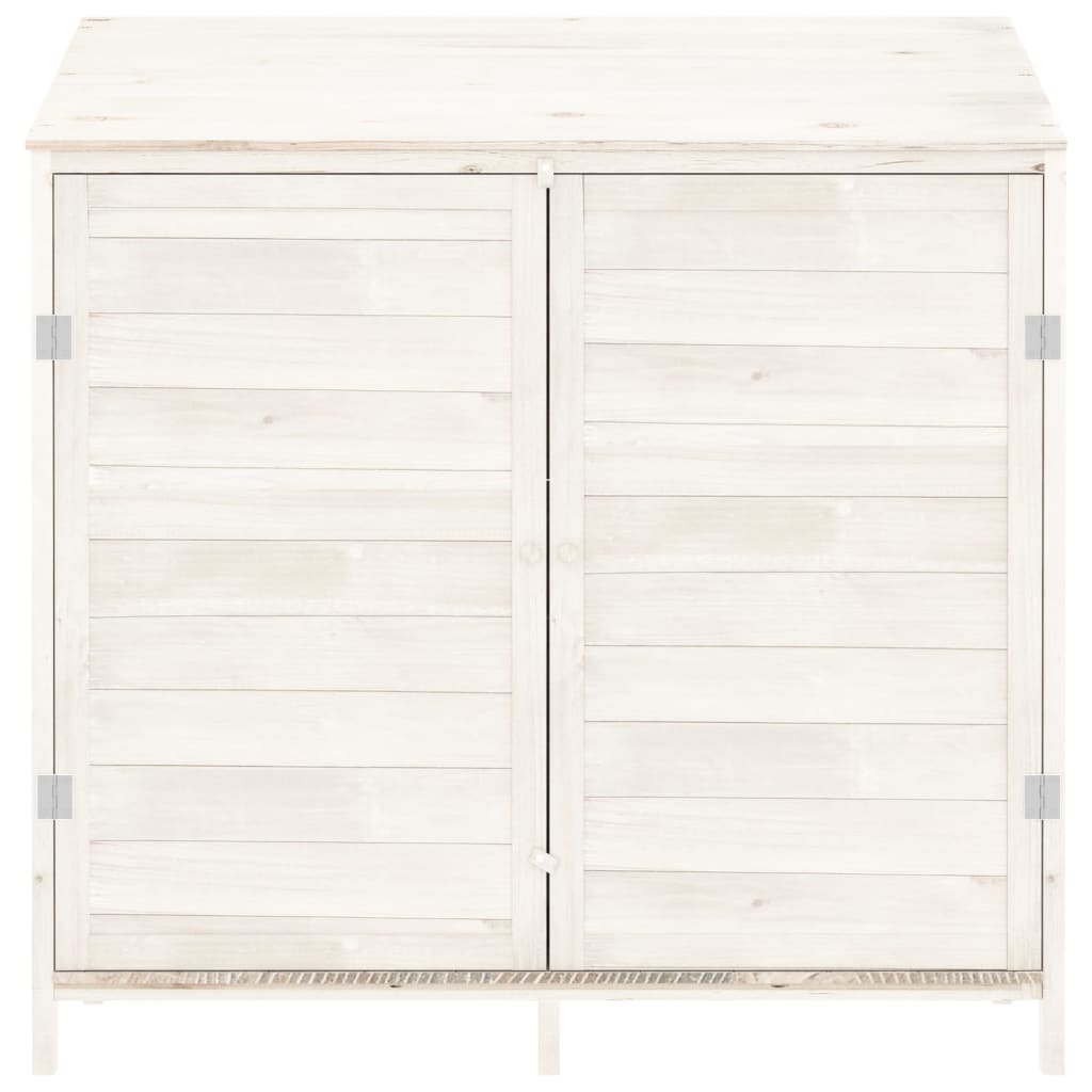 Garden Shed White 102x52x112 cm Solid Wood Fir