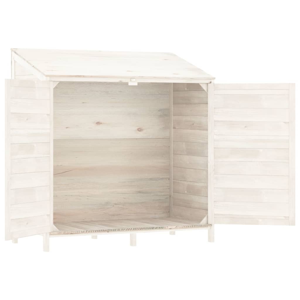 Garden Shed White 102x52x112 cm Solid Wood Fir