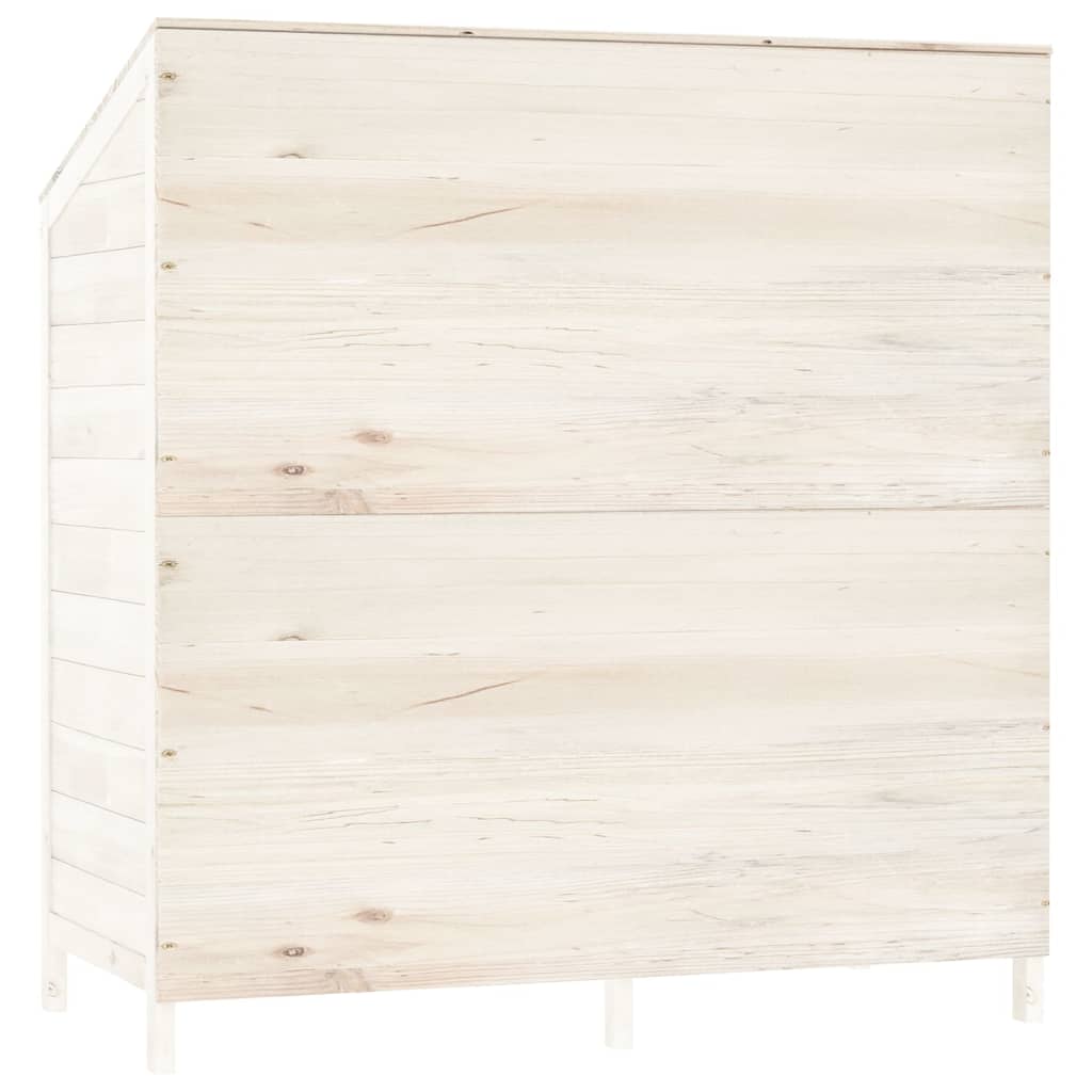 Garden Shed White 102x52x112 cm Solid Wood Fir