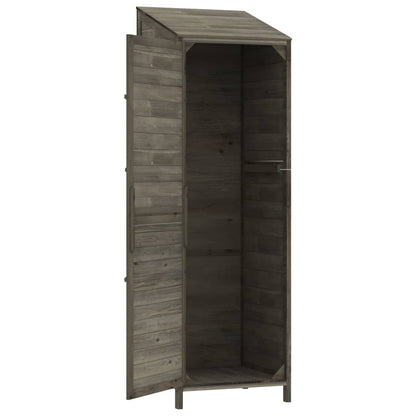 Garden Shed Anthracite 55x52x174.5 cm Solid Wood Fir