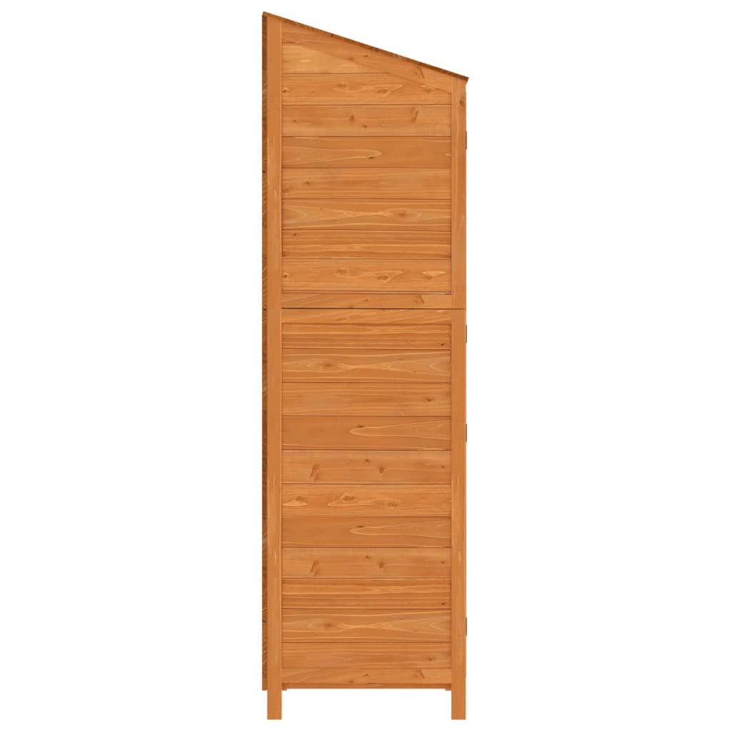 Garden Shed Brown 55x52x174.5 cm Solid Wood Fir