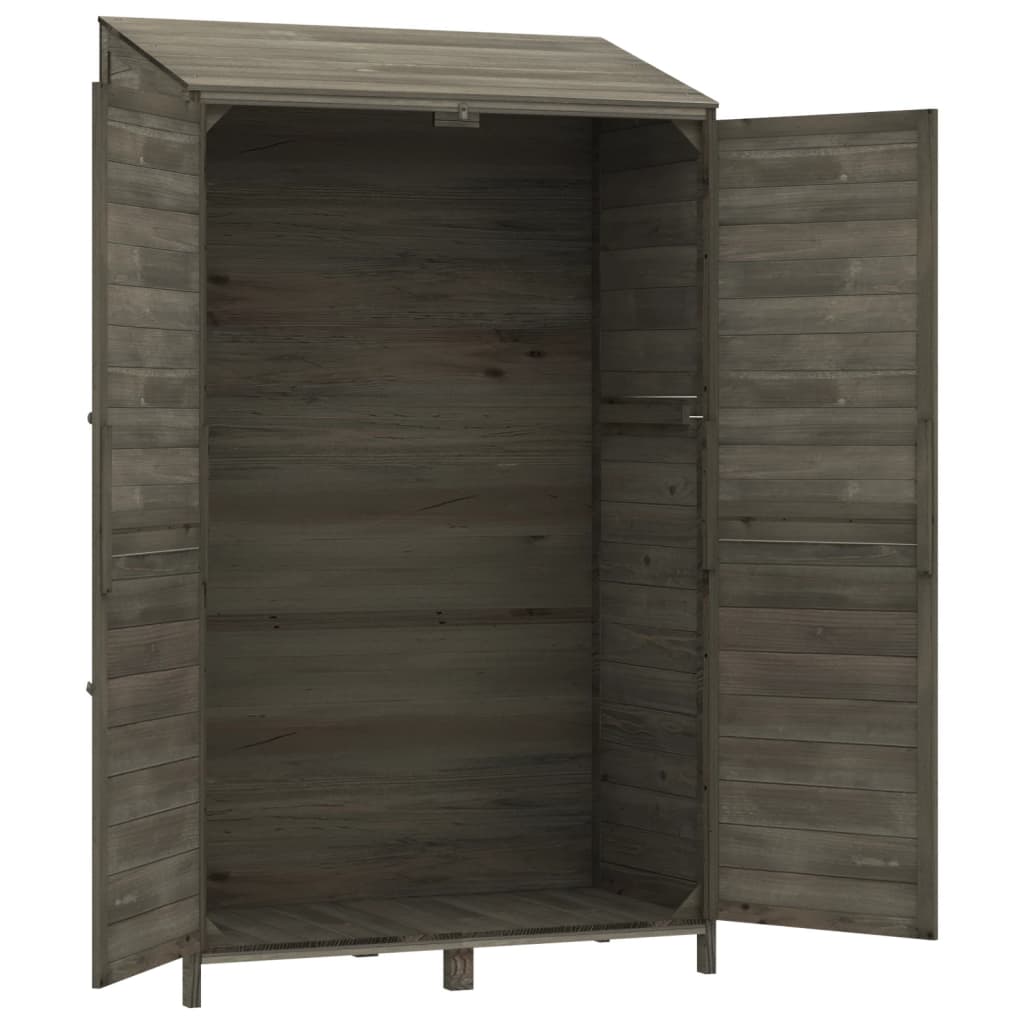 Garden Shed Anthracite 102x52x174.5 cm Solid Wood Fir