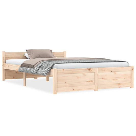 Bed Frame without Mattress Solid Wood 120x200 cm