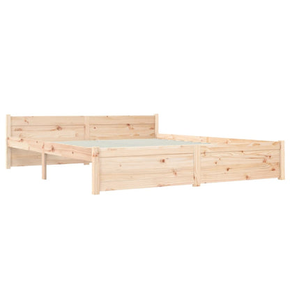 Bed Frame without Mattress Solid Wood 150x200 cm King Size King Size