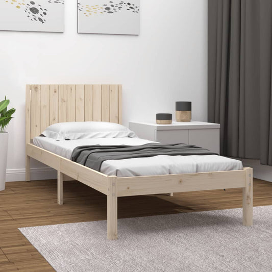 Bed Frame Solid Wood Pine 100x200 cm