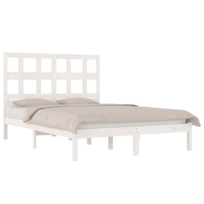 Bed Frame without Mattress White 120x190 cm Small Double Solid Wood Pine