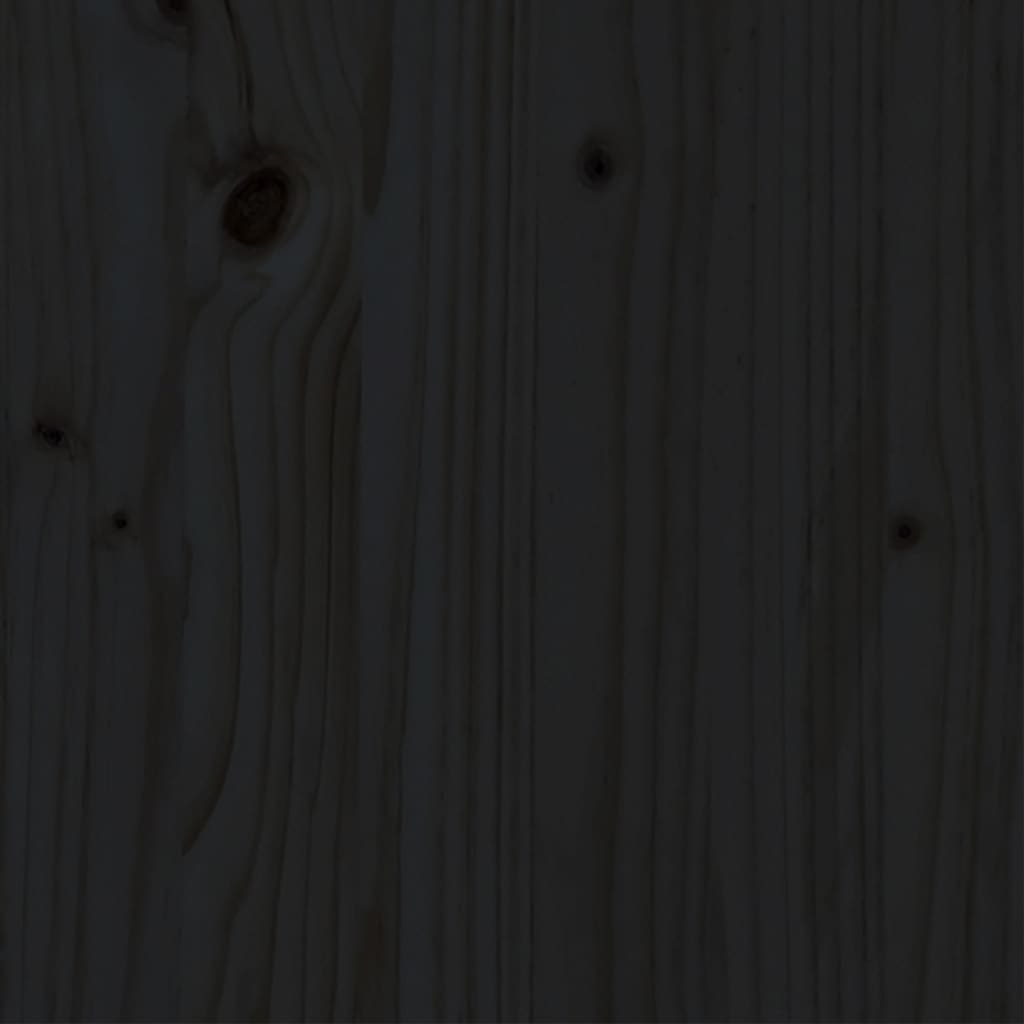 Bed Frame without Mattress Black 200x200 cm Solid Wood Pine