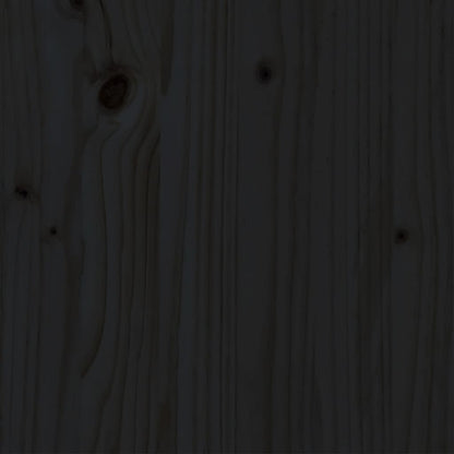 Bed Frame without Mattress Black 200x200 cm Solid Wood Pine