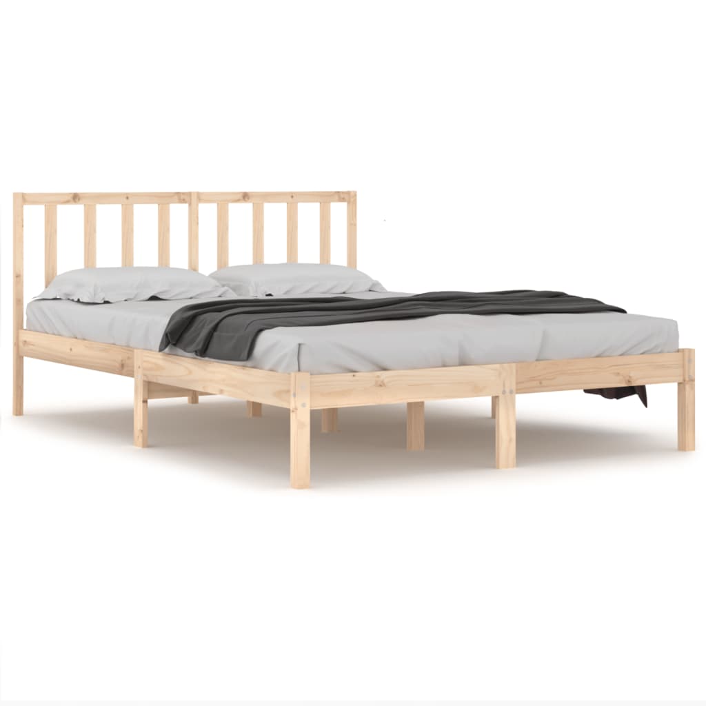 Bed Frame without Mattress Solid Wood Pine 200x200 cm