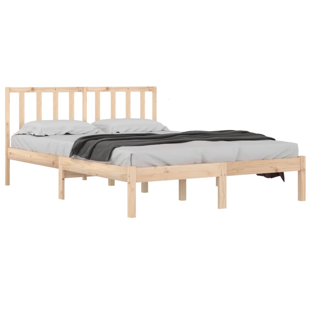 Bed Frame without Mattress Solid Wood Pine 200x200 cm