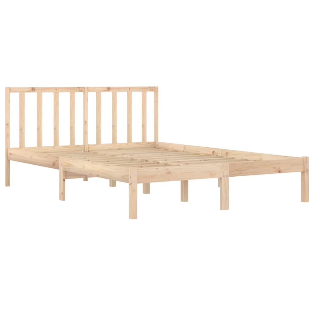 Bed Frame without Mattress Solid Wood Pine 200x200 cm