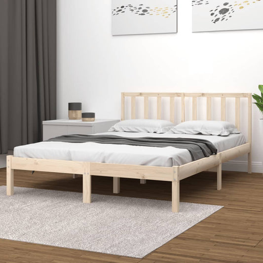 Bed Frame without Mattress Solid Wood Pine 200x200 cm