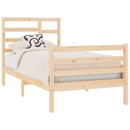 Bed Frame without Mattress Solid Wood 90x190 cm Single