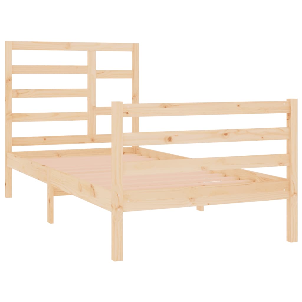 Bed Frame without Mattress Solid Wood 90x190 cm Single