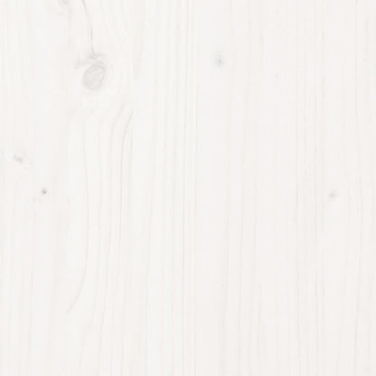 Bed Frame without Mattress White Solid Wood 200x200 cm