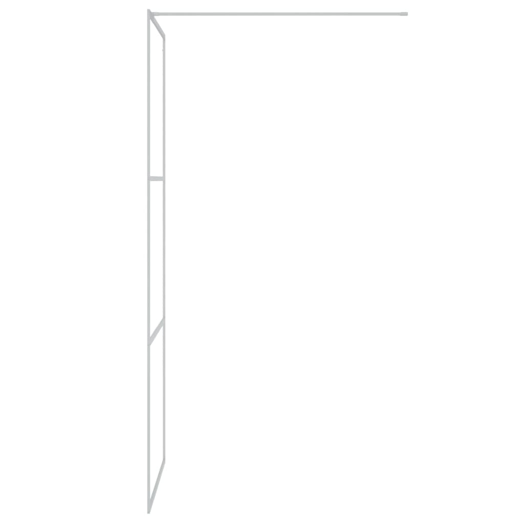 Walk-in Shower Wall Silver 80x195 cm Clear ESG Glass