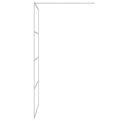 Walk-in Shower Wall Silver 100x195 cm Clear ESG Glass