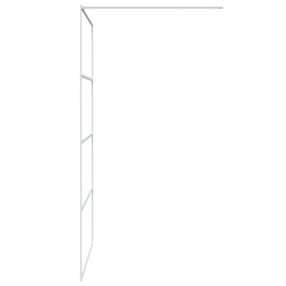 Walk-in Shower Wall White 115x195 cm Clear ESG Glass