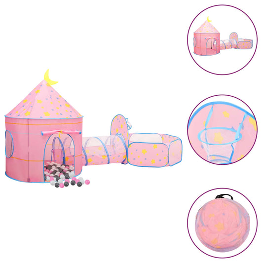 Children Play Tent with 250 Balls Pink 301x120x128 cm