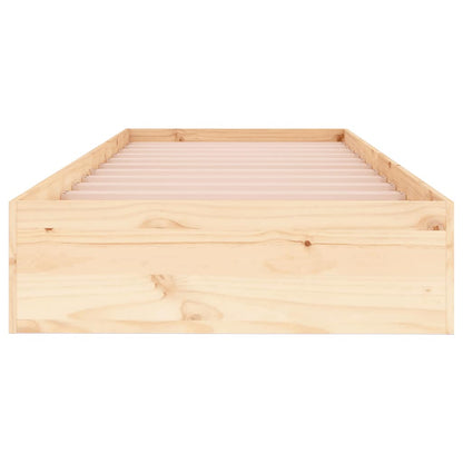 Bed Frame without Mattress Solid Wood 75x190 cm Small Single Small Single