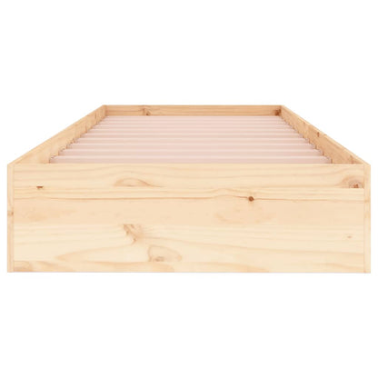 Bed Frame without Mattress Solid Wood 75x190 cm Small Single Small Single