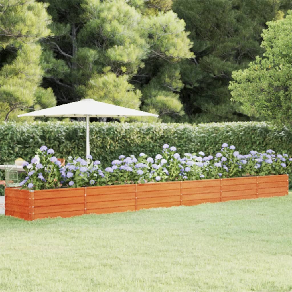 Garden Raised Bed Rusty 600x80x45 cm Corten Steel