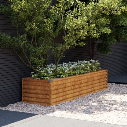 Garden Raised Bed 194x50x36 cm Corten Steel