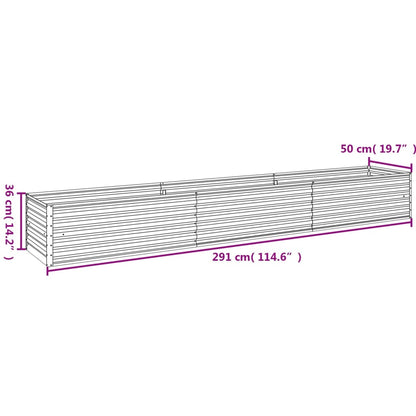 Garden Raised Bed 291x50x36 cm Corten Steel