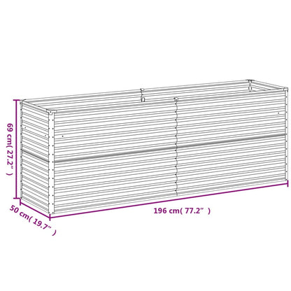 Garden Raised Bed 196x50x69 cm Corten Steel