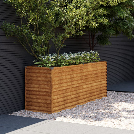 Garden Raised Bed 196x50x69 cm Corten Steel