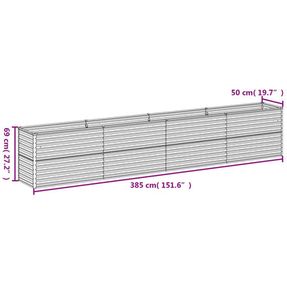Garden Raised Bed 385x50x69 cm Corten Steel