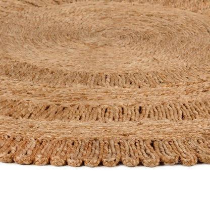 Area Rug Hand-braided Jute 120 cm Round