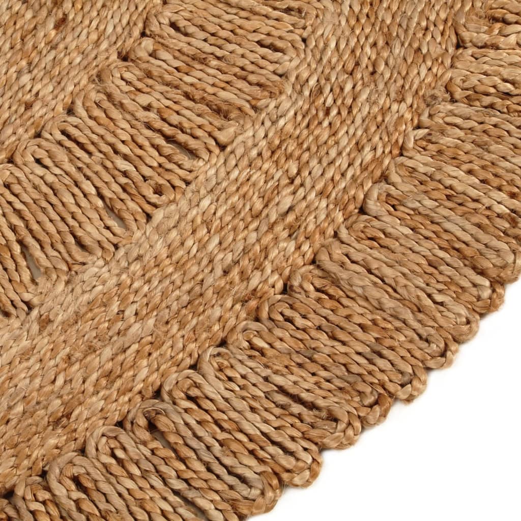 Area Rug Hand-braided Jute 120 cm Round