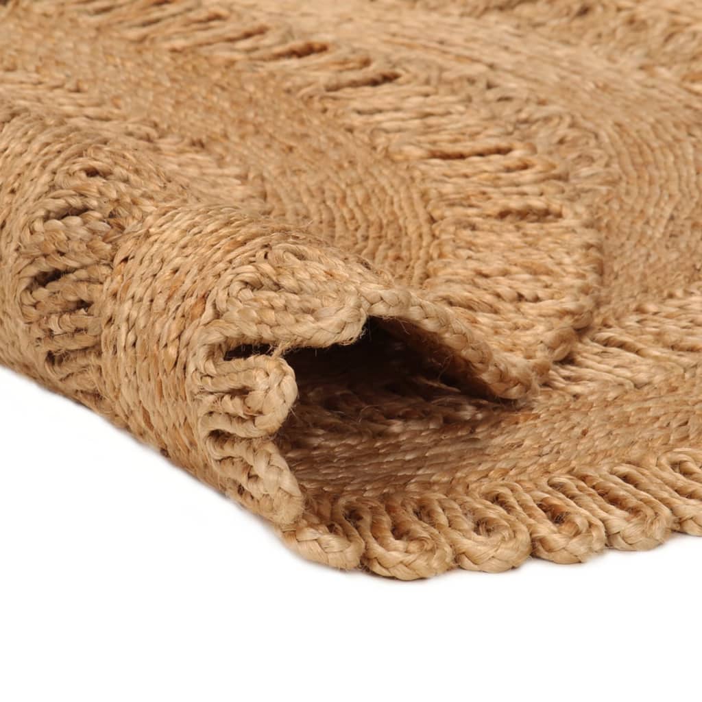 Area Rug Hand-braided Jute 120 cm Round