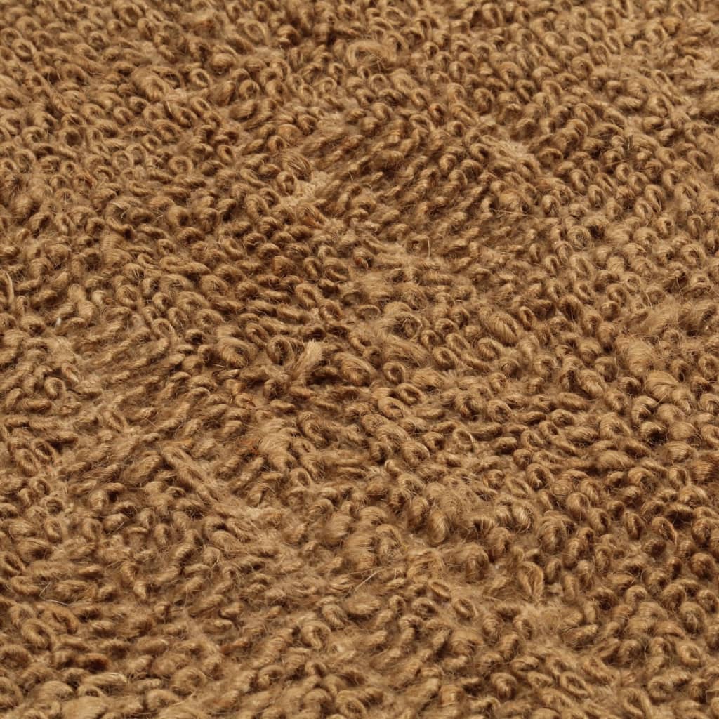 Handmade Loop Pile Rug 80x160 cm Jute and Cotton