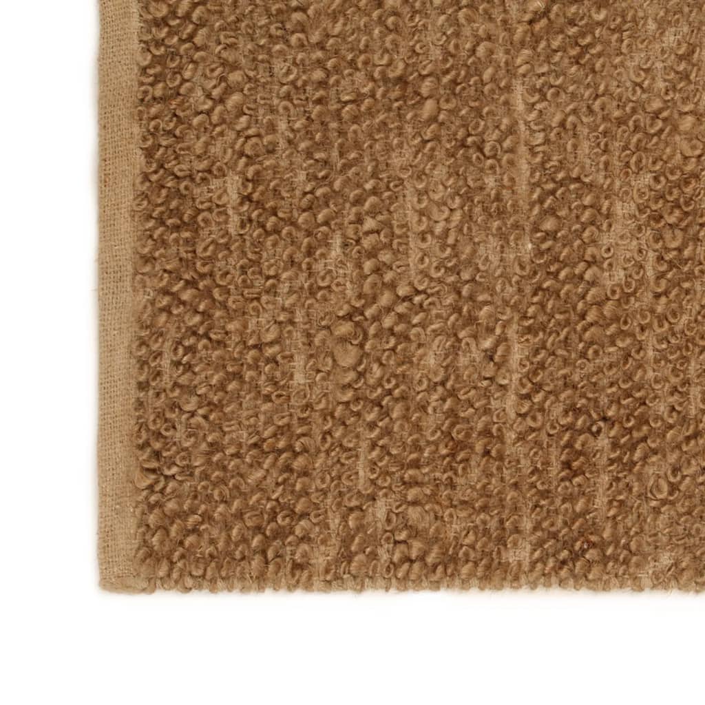 Handmade Loop Pile Rug 80x160 cm Jute and Cotton