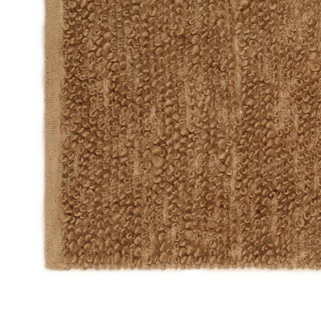 Handmade Loop Pile Rug 120x180 cm Jute and Cotton