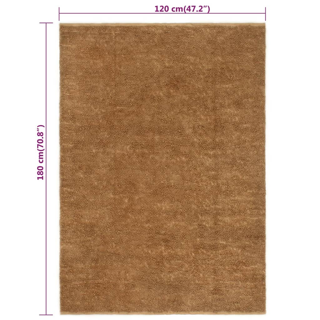 Handmade Loop Pile Rug 120x180 cm Jute and Cotton