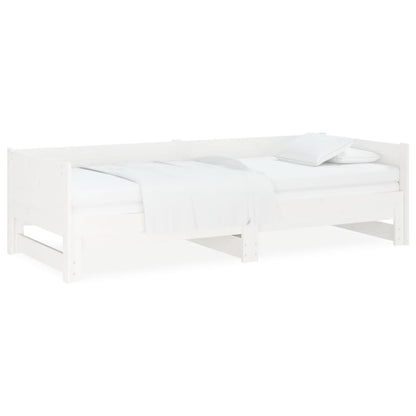 Pull-out Day Bed without Mattress White 2x(80x200) cm