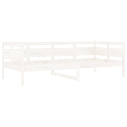 Day Bed without Mattress White Solid Wood Pine 90x200 cm