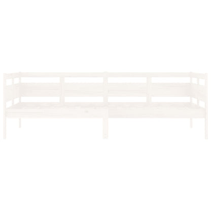 Day Bed without Mattress White Solid Wood Pine 90x200 cm