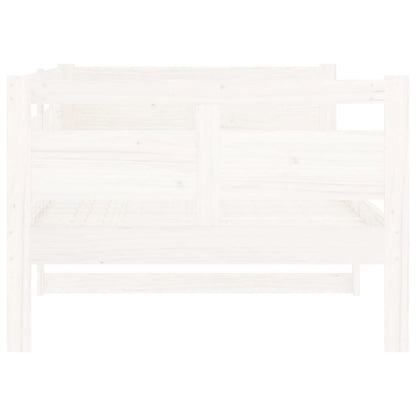 Day Bed without Mattress White Solid Wood Pine 90x200 cm