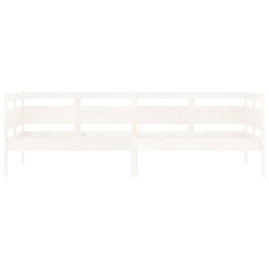 Day Bed without Mattress White Solid Wood Pine 80x200 cm