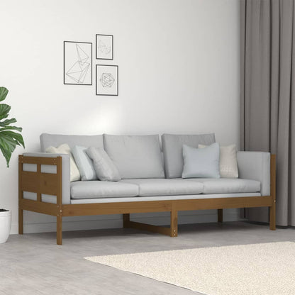 Day Bed without Mattress Honey Brown Solid Wood Pine 80x200 cm