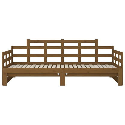 Pull-out Day Bed without Mattress Honey Brown 2x(90x200) cm