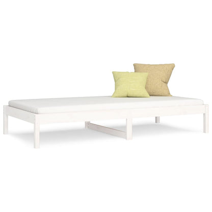 Day Bed without Mattress White 90x200 cm Solid Wood Pine